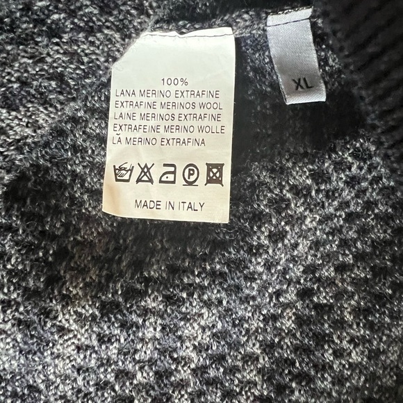 Melinda Gloss Paris Sz XL Blue Wool Sweater - Picture 8 of 8